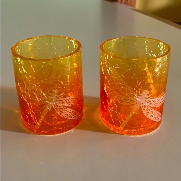 NWT yankee candle dragonfly tee light holders